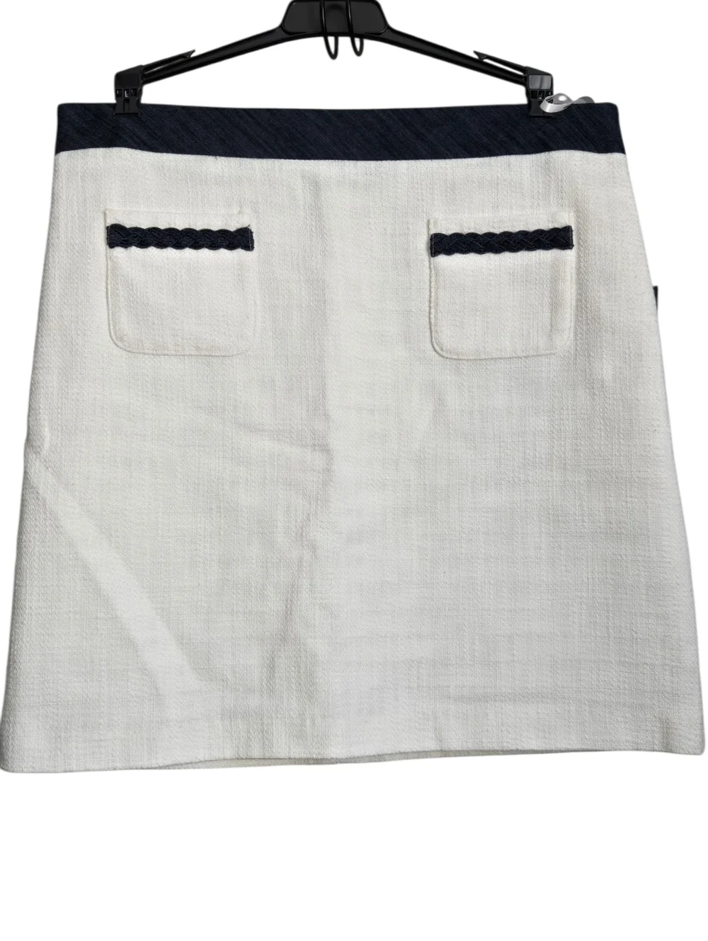 Karl Lagerfeld White Tweed Skirt, Size 14 - Picture 2 of 6
